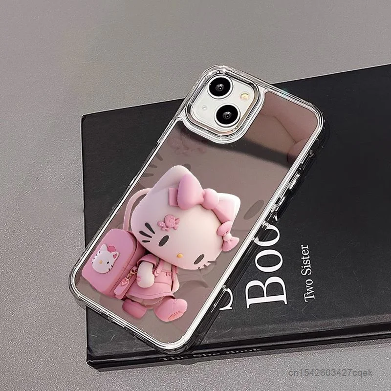 산리오 헬로 키티 새로운 패션 디자인 휴대폰 케이스, 귀여운 보호 커버, 아이폰 11 12 13 14 15 프로 맥스 X Xr Xsmax 7 8 플러스 Se