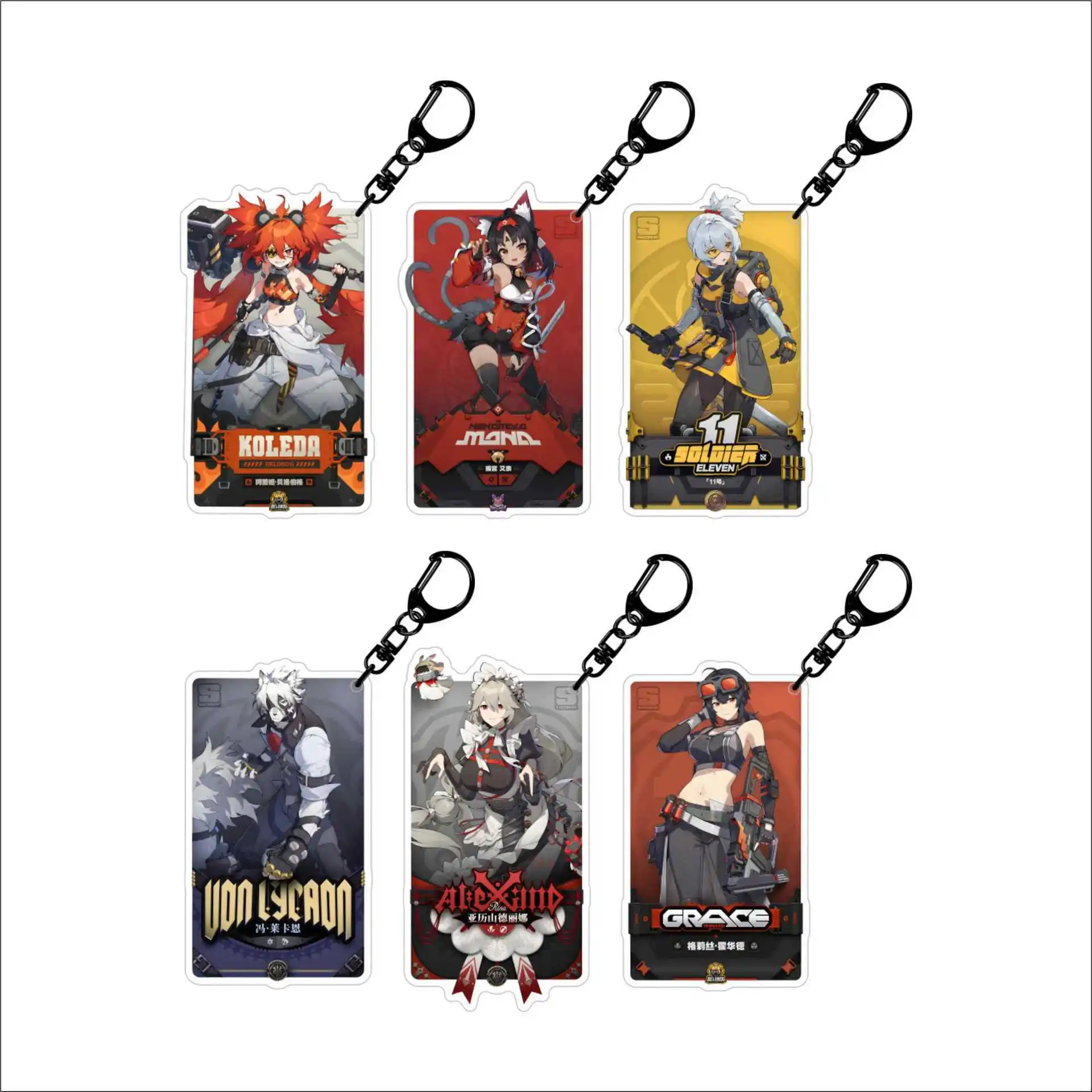 Game Zenless Zone Zero Nicole Mana Ben Miyabi Anby Billy Ellen 6cm Keychains Pendant Car Key Chain Fans Gift Accessories