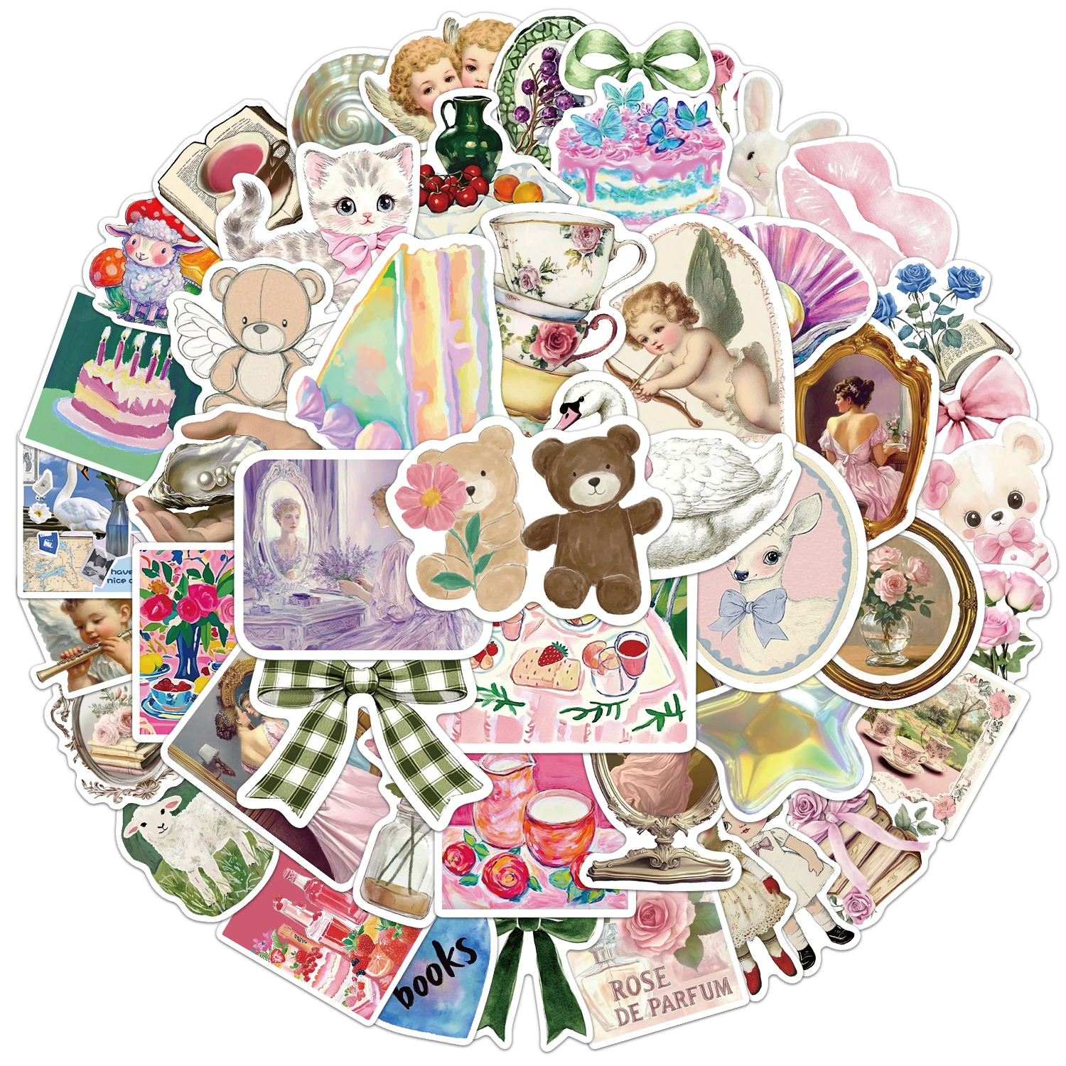 50PCS Mystery Stickers DIY Phone Case Laptop Water Cup Computer Toy Stickers