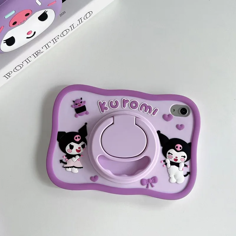 

Чехлы для планшетов Ipad 2025 11th A16 Kawaii Kuromi Мягкий силиконовый чехол для Air4 5 10,9 дюймов 10 поколения Pro 11 дюймов Защитный чехол