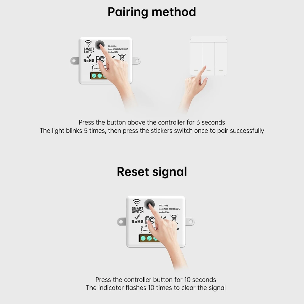 【ساخن】3 قطعة مفتاح الجدار اللاسلكي RF 433 ميجا هرتز استقبال التتابع مع 2X 3 عصابة لوحة التبديل LED التحكم عن بعد لمصباح LED