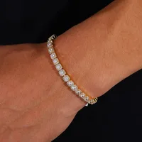 5mm Iced Tennis Chain Bracelet Bling Zircon Cluster Diamond 18k Gold Plated Bracelet for Women Men Hip Hop Jewelry - Image 3