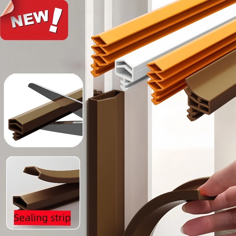 Nuevo sello de puerta insonorizado Premium con ranura tipo ventana tira de goma Hardware tira de sellado a prueba de viento tira meteorológica antiinsectos