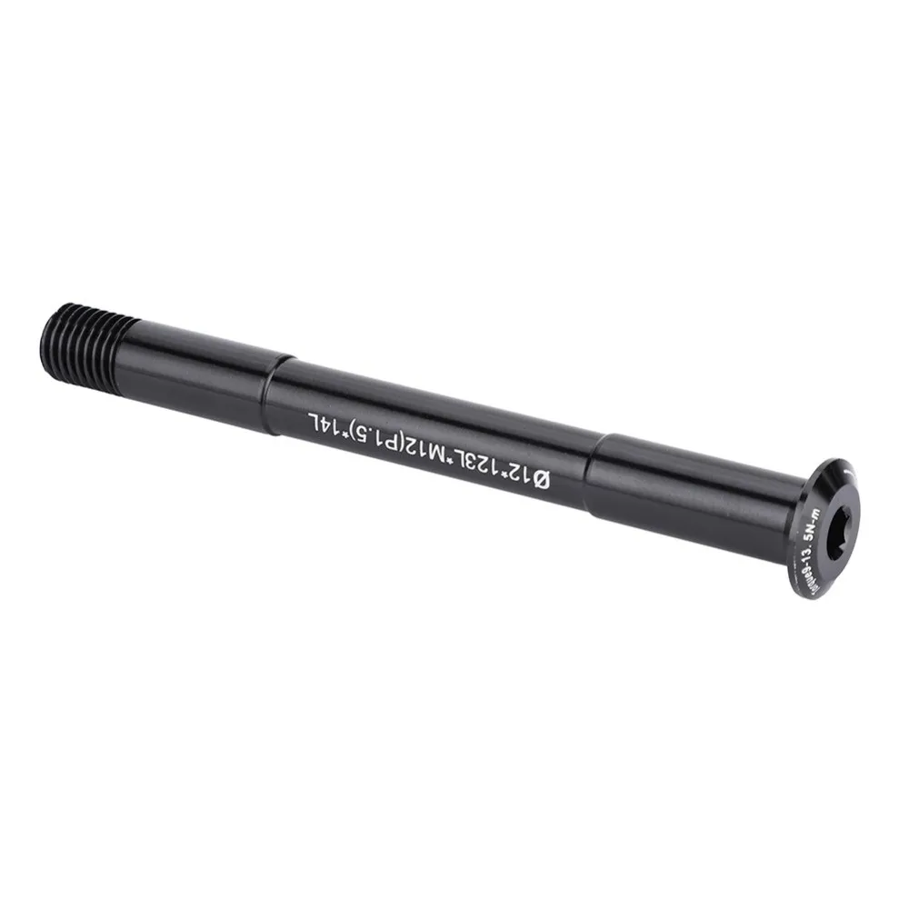 Durable M12 X 1.5 Thread Bike Thru Axle Aluminium Alloy Black Front Hubs Lightweight Fork Thru Axle Bike Repair