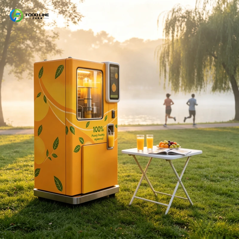 Fresh Orange Juice Vending Machine, All-Day-Energy Juicer with 24/7 Fresh Squeeze, Convenient for Commuter Hub