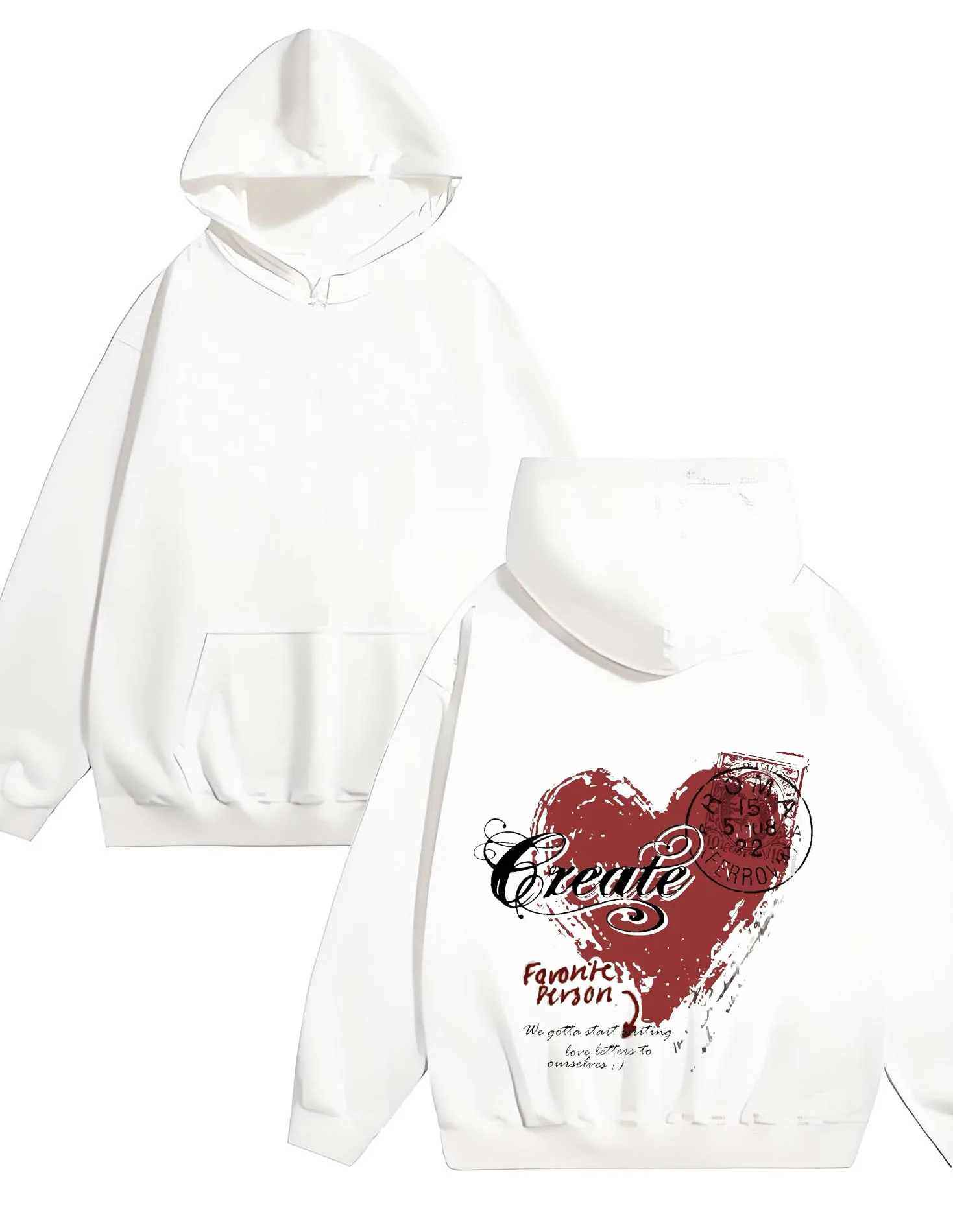 

Принт в виде сердца, мы должны начинать писать любовьные письма, гасла, повседневная мода, спортивная одежда с капюшоном, мода сами