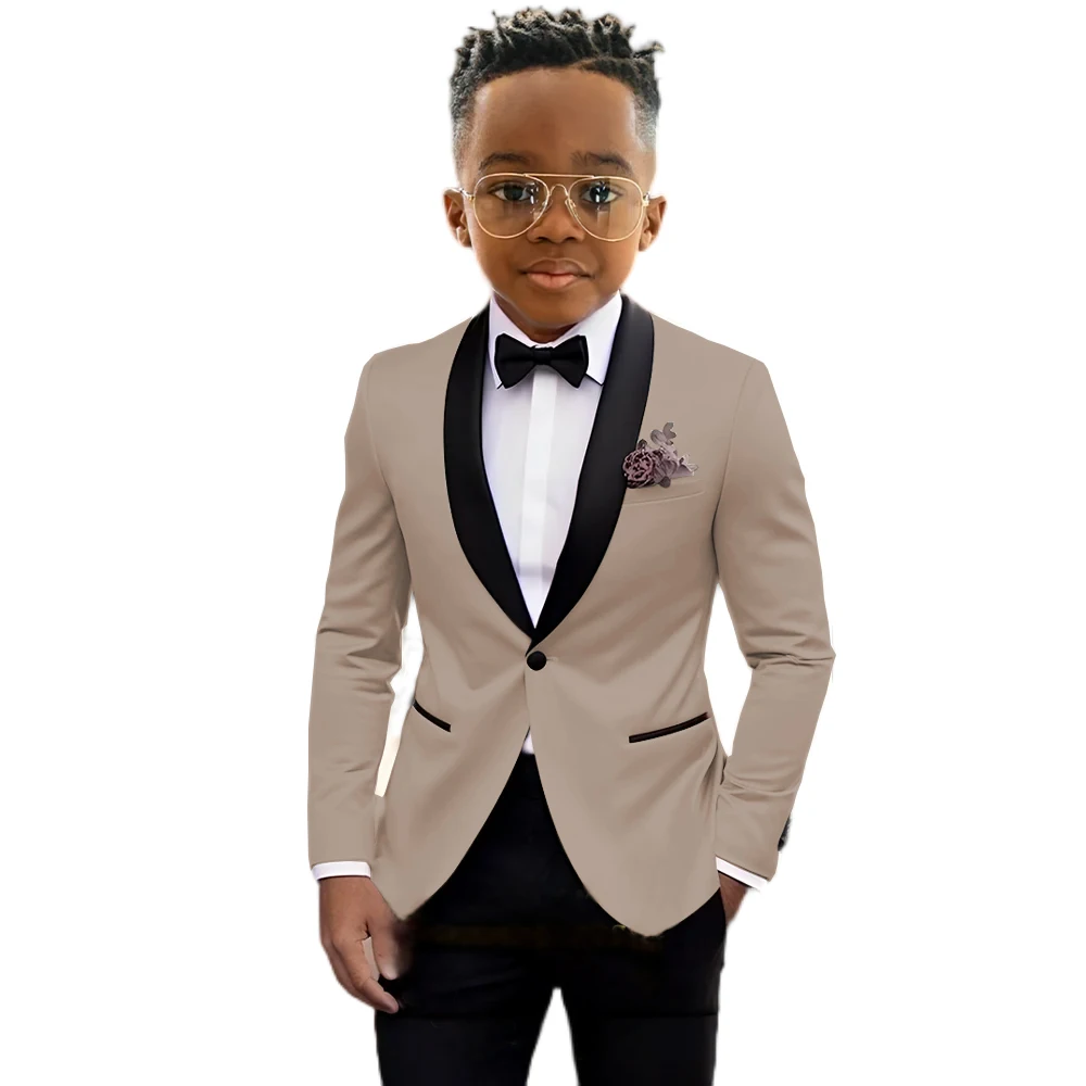 Suit For Boy Blazer Pant Sets 2 Piece Child Slim Fit Wedding Suit Set Formal Wear Birthday Stage Performance Costumes 2-16 Years