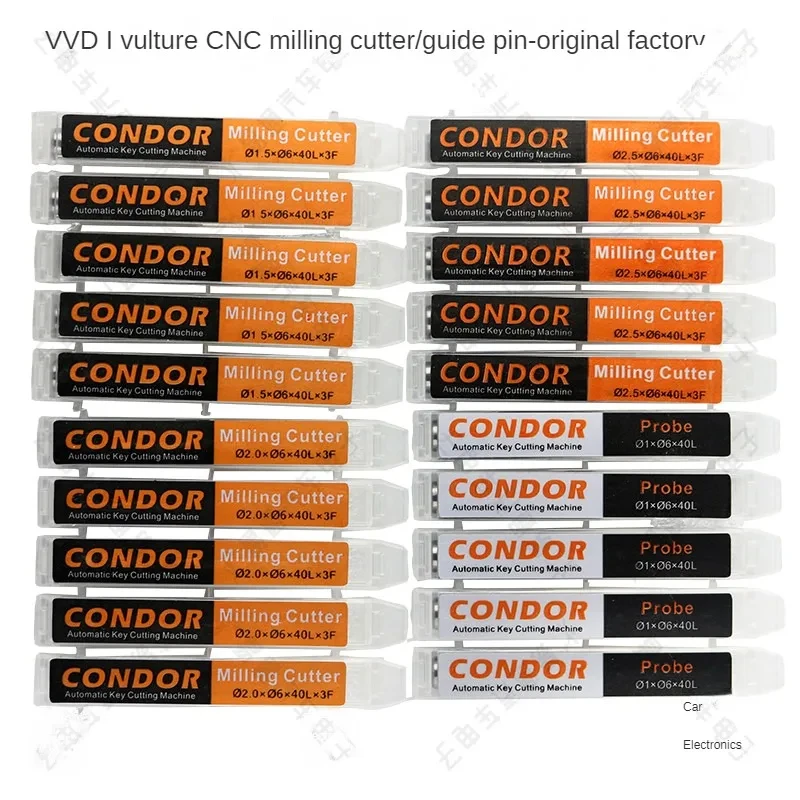 VVDI size 007 CNC tungsten steel milling cutter coating dolphins panda car key machine knife needle
