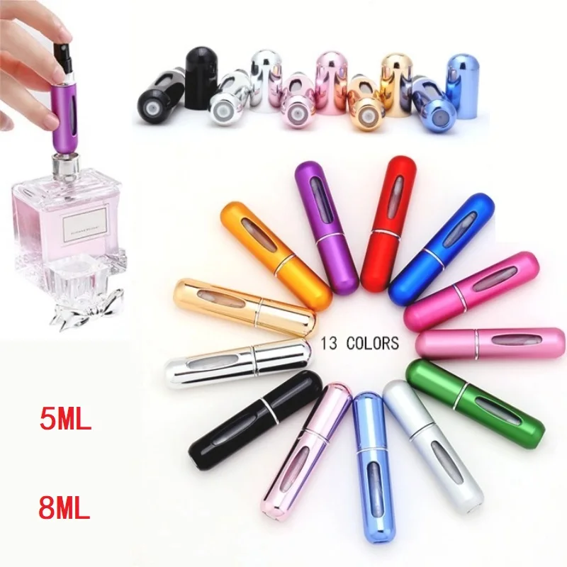 Refillable Mini Perfume Bottle Portable Cosmetic Bottle Spray Bottle Atomizer Spray Container Travel Refillable Bottles 8ml /5ml