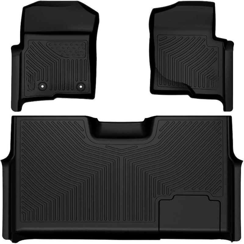 

Floor Mats for 2010-2014 Ford F-150 F150 Super Crew Cab Black TPE Liners United States