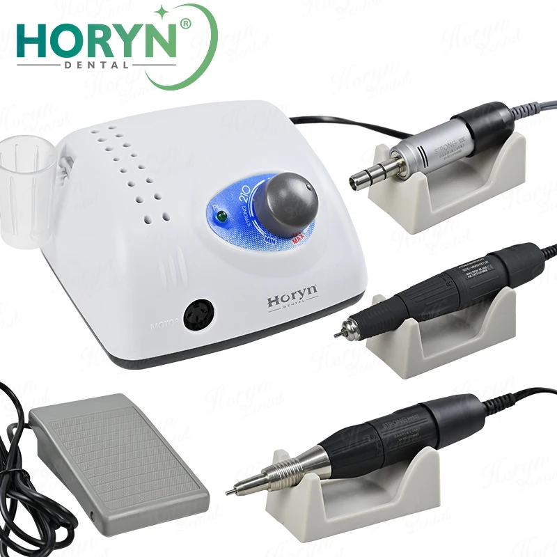 

65 Вт DENTAL LAB STRONG 210 Микромотор 90/102L/E Тип наконечника 65 Вт 35000/45000 об/мин Сверла для ногтей Маникюрный станок Инструмент для полировки