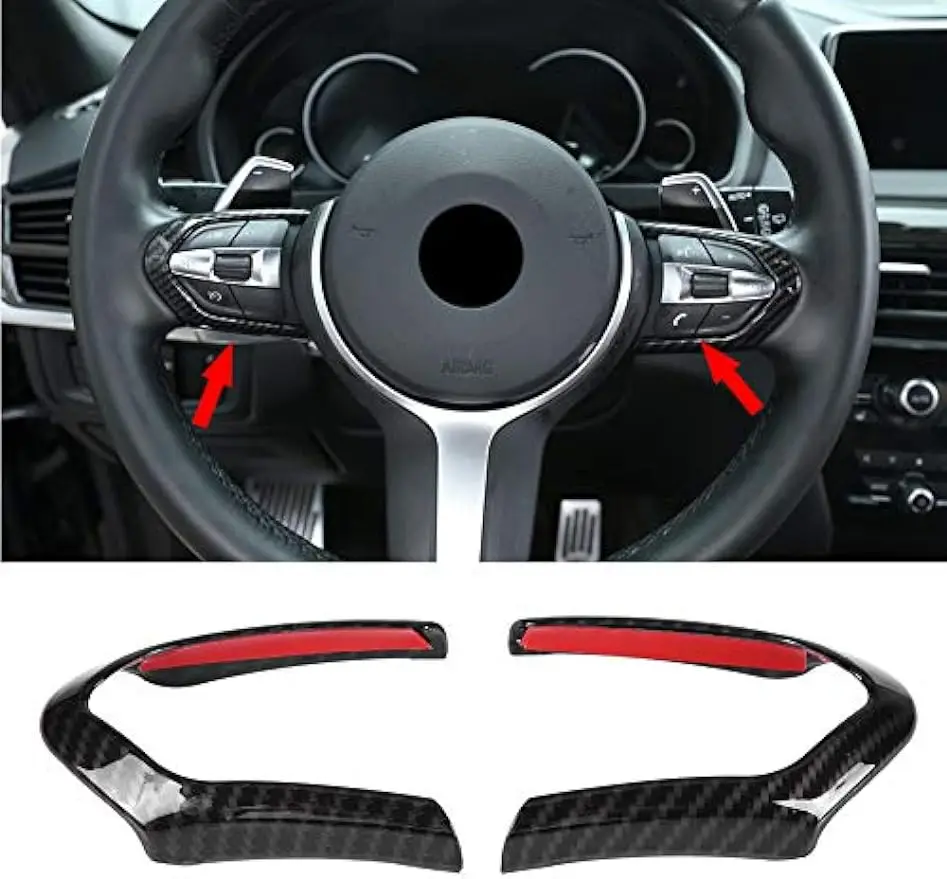 Carbon Fiber Car Steering Wheel Decorative Frame Suitable For BMW F20 F22 F30 F32 F10 F06 F15 F16 F25 F26