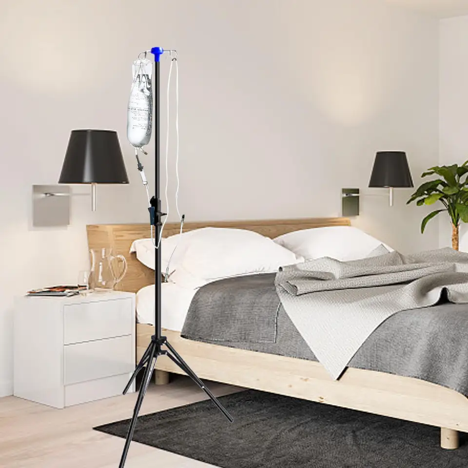 Tragbarer Klappbarer Infusionsständer Aus Edelstah Produktbild-Vorschau 3