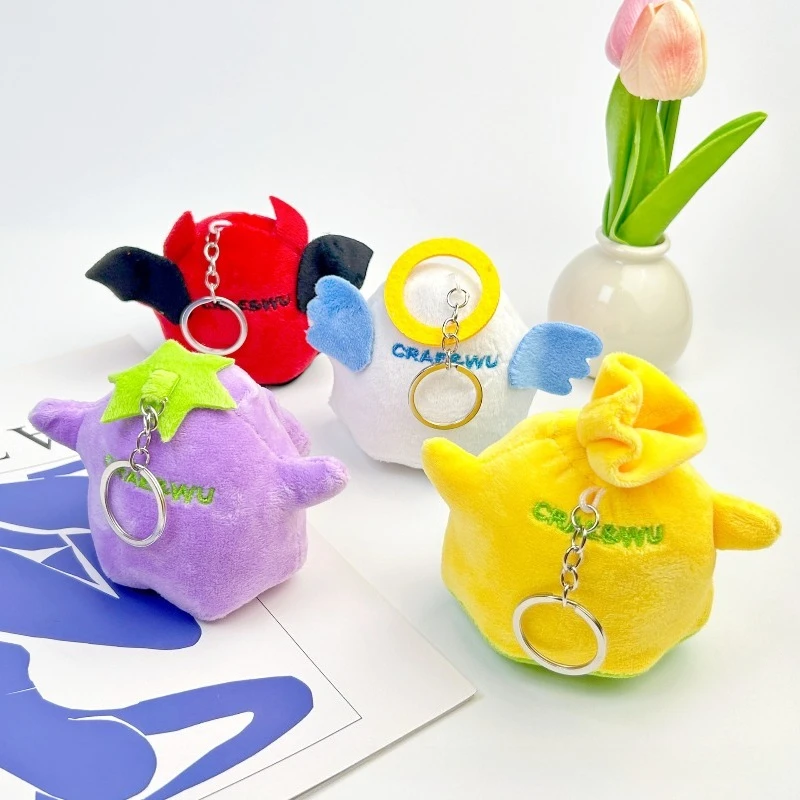 Angel Ghost Devil Series Plush Doll with Big Tongue Backpack Pendant, Accessories Pendant Doll Gift