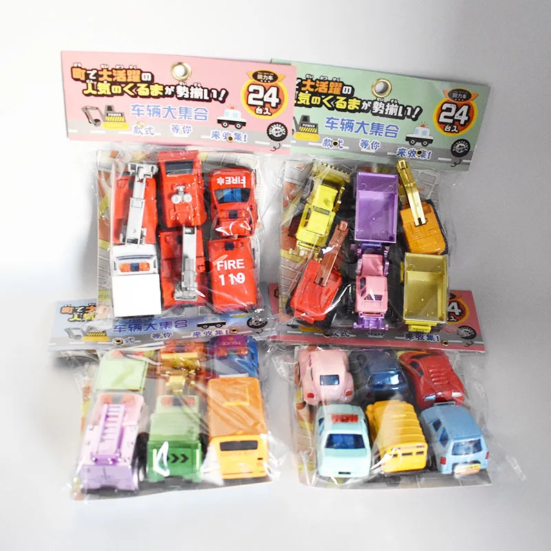 Ensemble de 6 pièces de modèle de voiture en alliage à thème, jouet de voiture en alliage moulé sous pression, jouet éducatif pour enfants, cadeau d'anniversaire