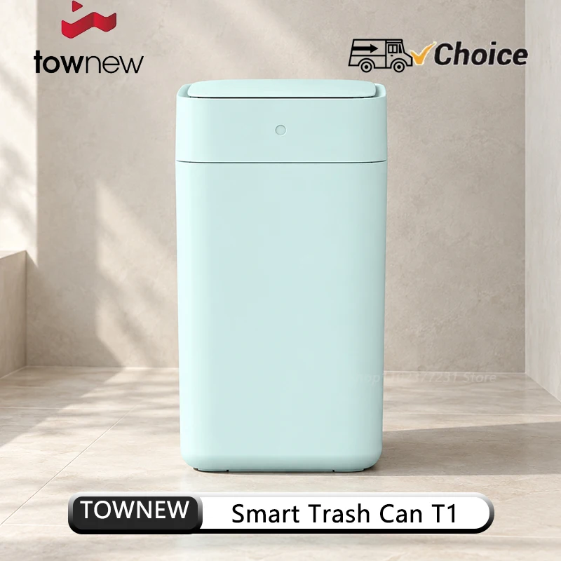 TOWNEW T1 15.5L Smart Trash Can with Infrared Sensor Lid Automatic Bag Sealing and Replacement for Home Kitchen and Office Use