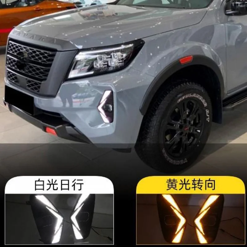 

SAAR Suitable for Nissan 2020-2021 NAVARA NP300 Front Fog Daytime Running Light Flowing Turn Signal Yello