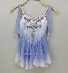 Custom Size Custom Color Modern Ballet Performance Wear Costumes Grey-blue Kids Girls Women Adult The Talisman Lyrical Dress