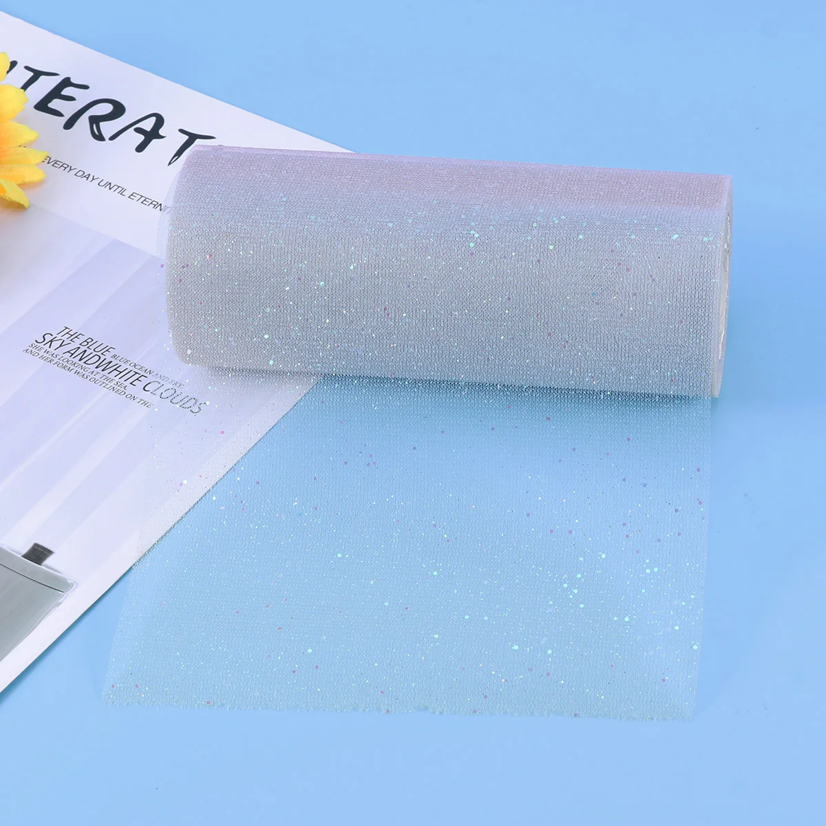 

Tulle Roll Spool Rainbow Glitter 15Cm 10Yd Wedding Party Banquet Decoration Gift Wrap Tutu Skirt Craft Fabric Tulle Roll Spool