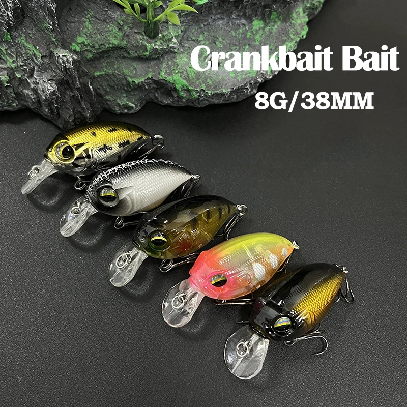 

Topwater Mini Crankbait Fishing Lure 8g 38mm Floating Wobbler Artificial Hard Bait for Pike Walleye Bass Swimbait Accessories