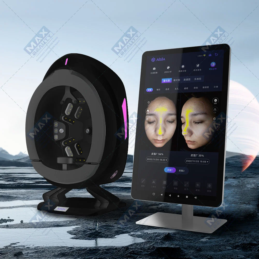 Scanner 3D intelligent portable avec écran de 2024 pouces, appareil photo, test facial, machine d'analyse de la peau, analyseur de peau, le plus récent, 21.5