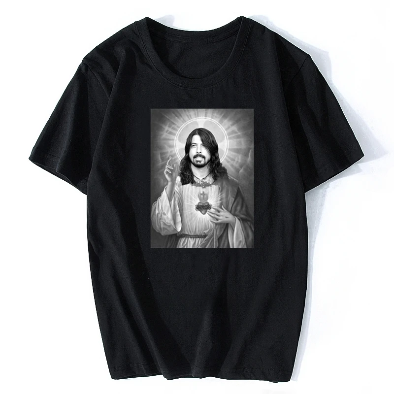 Dave Grohl Saviour T Shirt Men Cotton O-neck Tshirt Hip Hop Tees Tops Harajuku