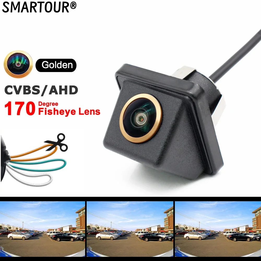 

SMARTOUR CCD CVBS AHD 720P 170 Degree Fisheye Car Front Reverse Backup HD Rear View Camera For Vehicle Android DVD AHD Monitor