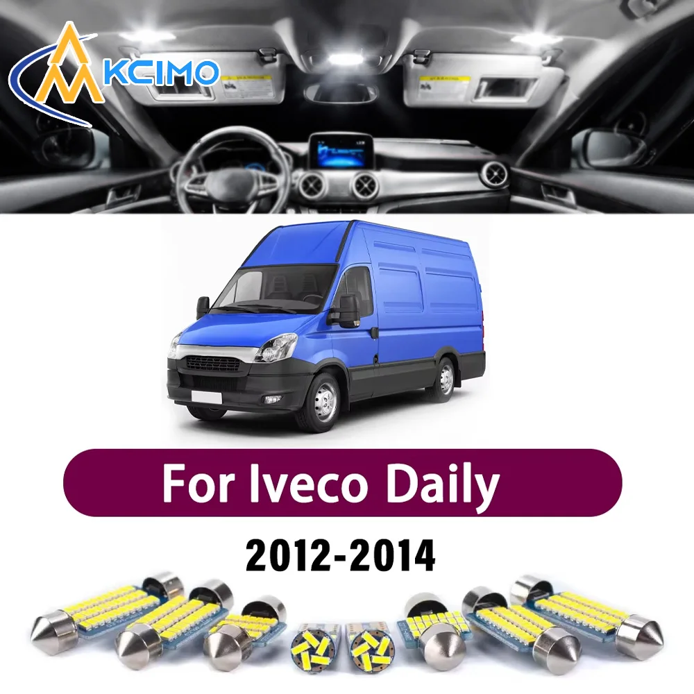

LED Interior Light Kit For Iveco Daily 2012-2014 Dome Map Lamp White Blue Car Accessories Super Bright