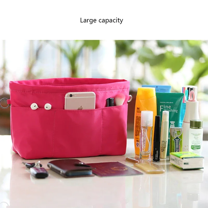 EverToner Women Makeup Bag Large Capacity Insert Bag Organizer Handbag Multi-functional  Cosmetic Bag