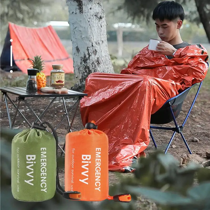 Aluminum Film Outdoor Emergency Sleeping Bag Waterproof Moisture-proof Simple Cold And Wind Relief Emergency Warm Sleeping Bag