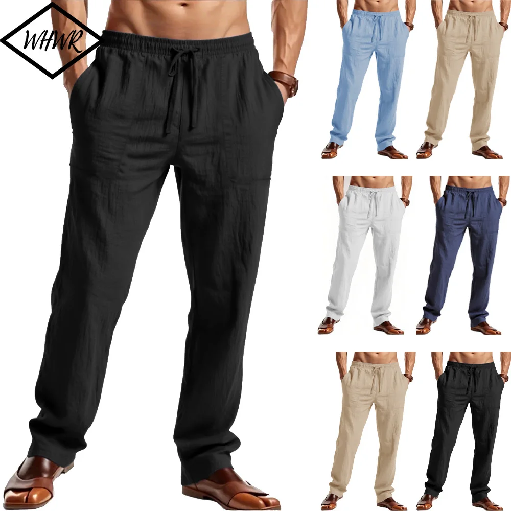 남성용 바지 루즈핏 쿨 캐주얼 롱 팬츠 신축성 허리 롱 팬츠 캐주얼 큰 사이즈 스트릿웨어 경량 트라우저 스포츠 팬츠