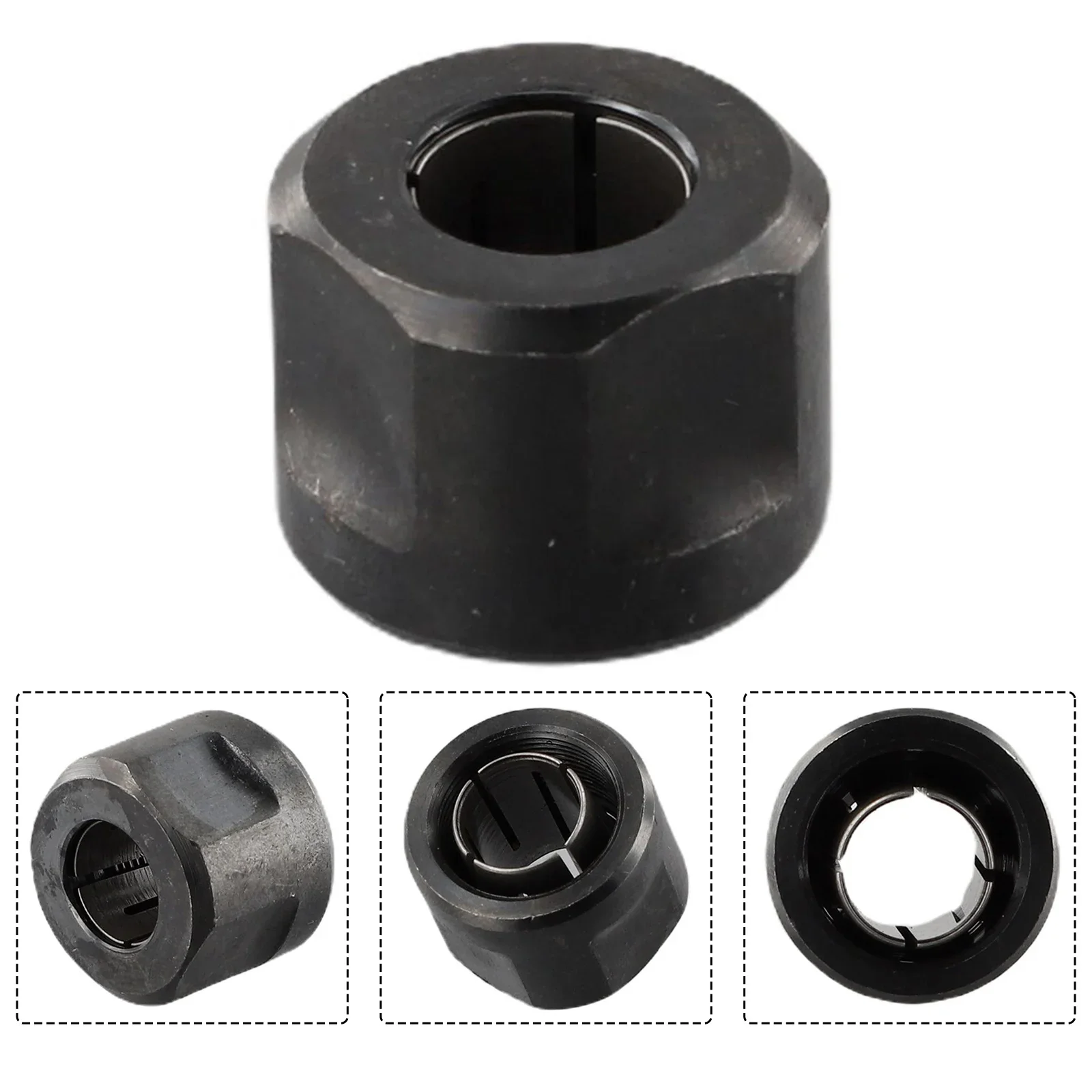 Nut Collet Nut 1/2 Inch 21*27mm High Quality Metal Replacement Tool Parts Black Engraving Trimming Machine For 3612