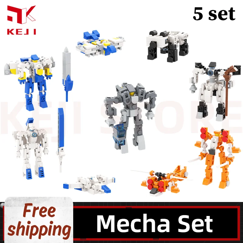 New Transformable Toy 2in1 Mecha set MOC Fighter Jet Warrior Robot Action Figures Building Blocks Bricks Kits Toys Model Gifts