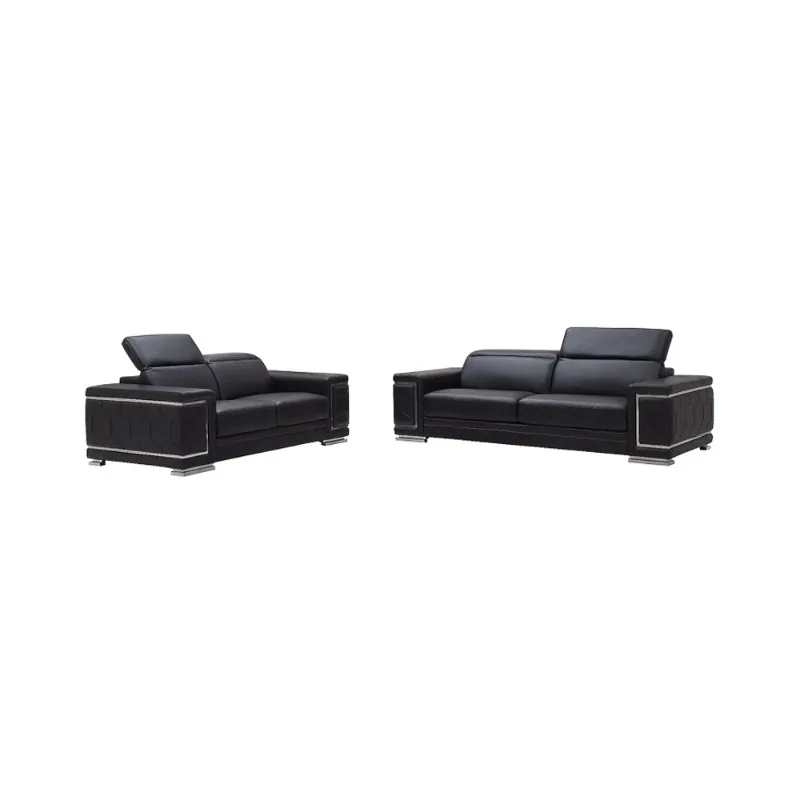 Winforce Luxury Leather Office Sofa Furniture Modern Office Sofa Set Simple Adjustable Backrest Wood Living Room Sofa