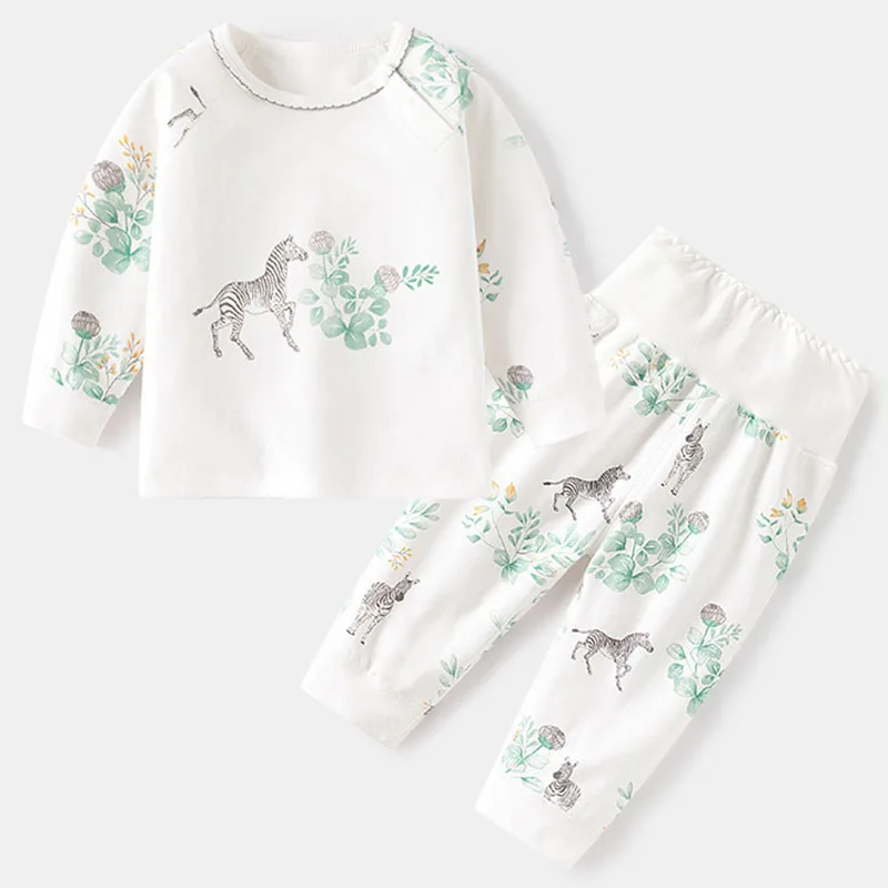 

Spring Autumn Toddler Boy Outfits Infant Girl Clothes Chinese Style Cartoon Cute Long Sleeve Tops+Pants Baby Newborn Items B008