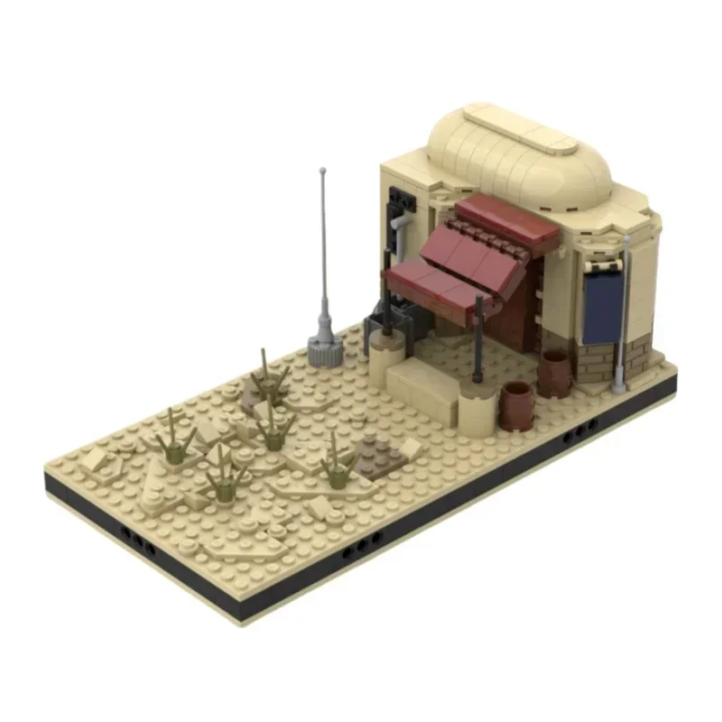 Estrela filmes modelo moc tijolos de construção base militar casas deserto tecnologia modular presentes feriado montar crianças brinquedos terno