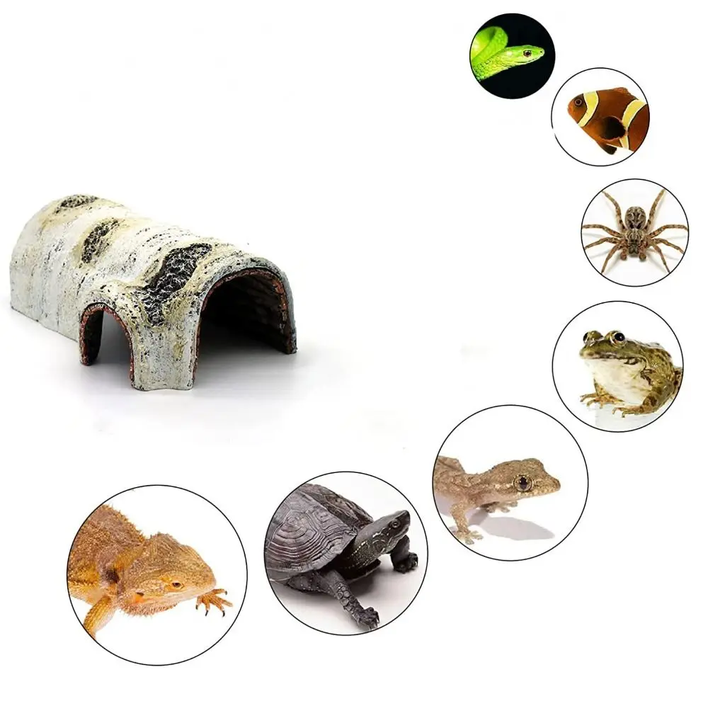 Artificial Creative Lifelike for Reptiles Amphibians Tortoise Hideout Lizard Hideout Caves Small Reptile Caves Trunk Habitats