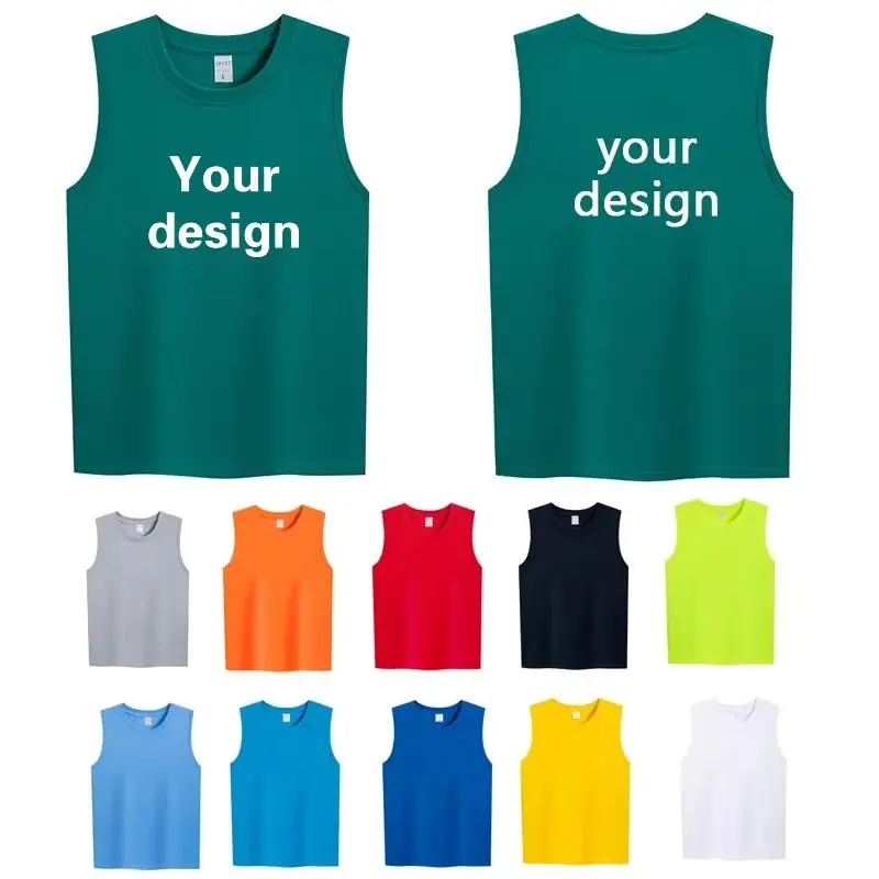 V-neck Sleeveless Basketball Shirts Sports Gym Running Large Size Vest Quick Dry Group Purchase Tank Top Customize Logo Pattern