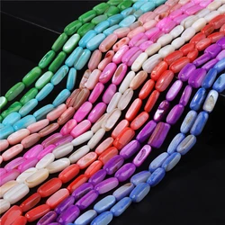 15X6mm Long Stripe Shell Beads Point Stick Mother of Pearl Shell Slice Loose Beads for DIY Making Jewelry Necklace Accessories