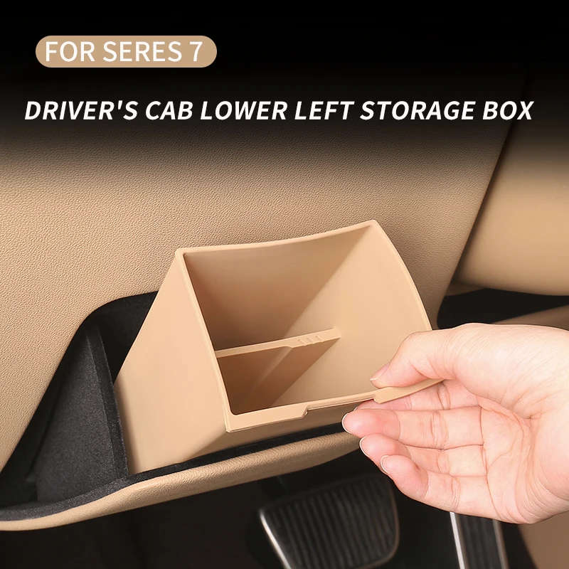 Car driver's cab Lower left storage box For SERES 7 HUAWEI AITO M7 Central control Storage box grid Layered storage accessories