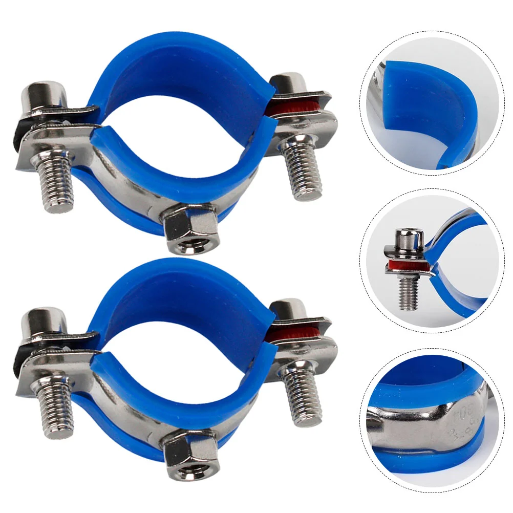 2 Pcs Pipe Clamp Office Chair Saver Fix Sinking Tool Fixing Stainless Steel Plastic Stopper Clip