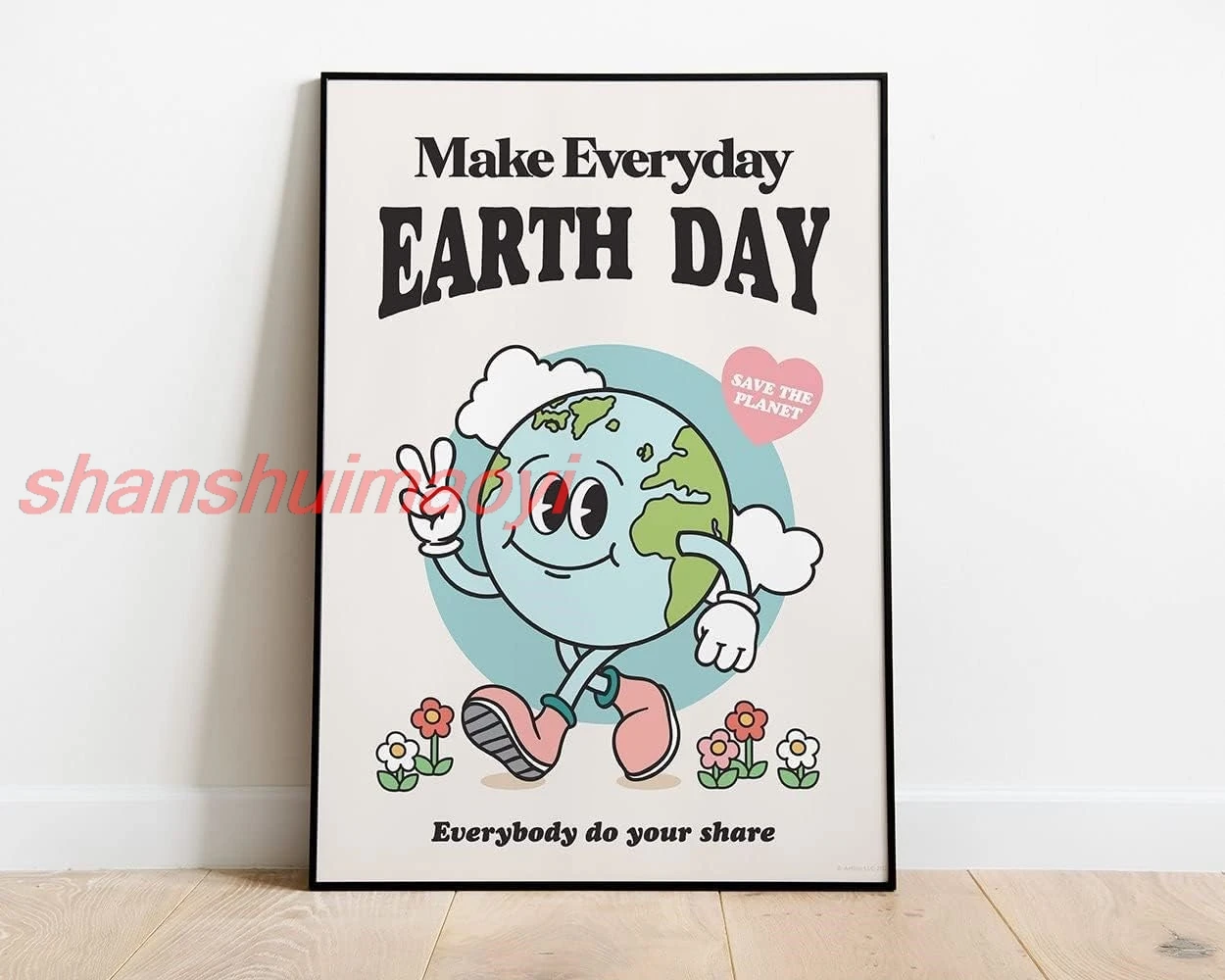 shui t Decor Everyday Earth Day Vintage Poster, Save The Planet Vintage Poster Decor Outdoor and Indoor Sign Wall Decor M 1pc