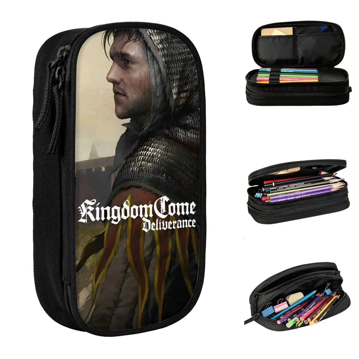 

Прекрасные пеналы Kingdom Come Deliverance, игровые пеналы, держатель для ручек, детские большие пеналы для хранения, косметические канцелярские принадлежности