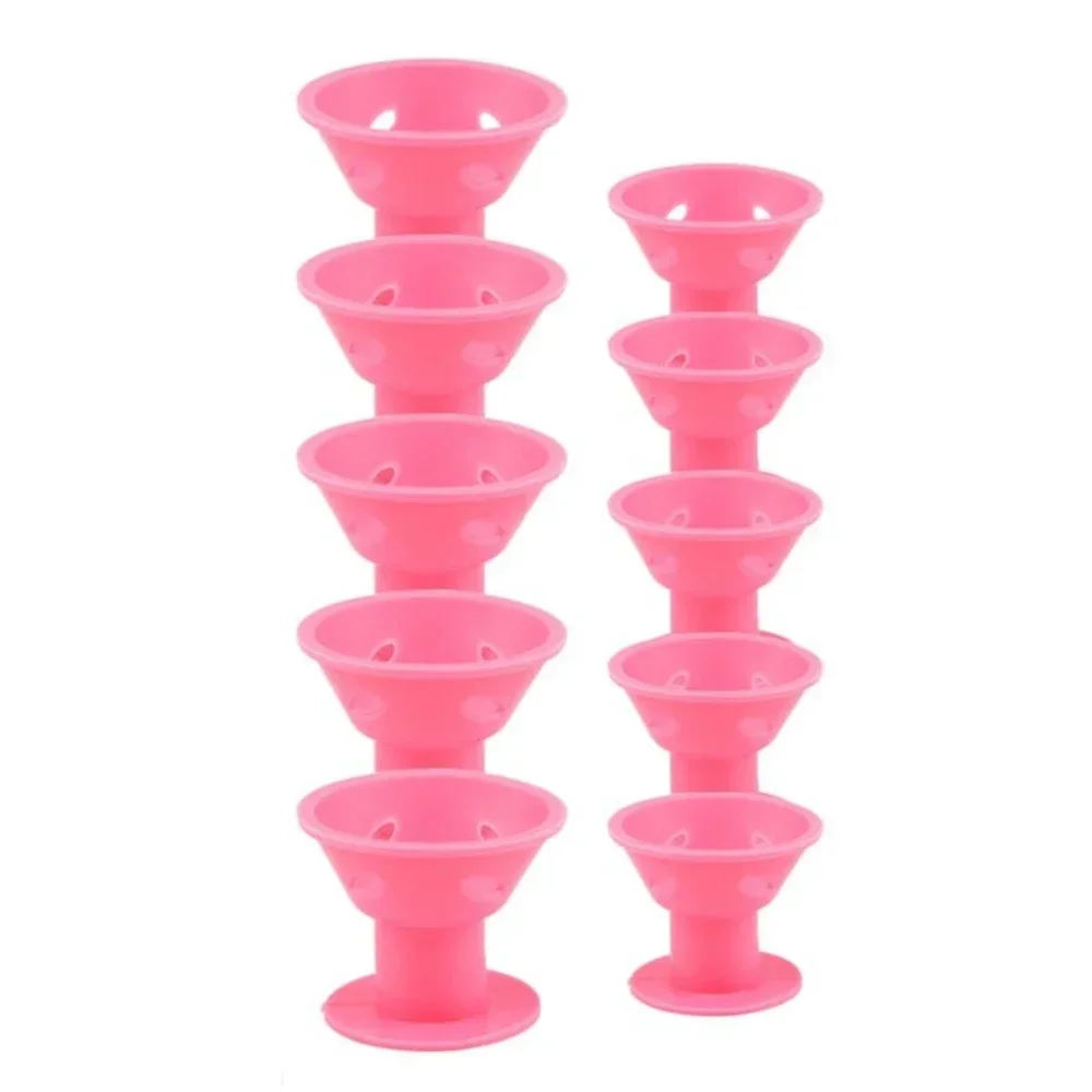 10Pcs/lot Heatless Hair Curlers No Heat Hair Rollers Soft Silicone Curls Sleeping Lazy Curling Rods Wave Formers Styling Tools