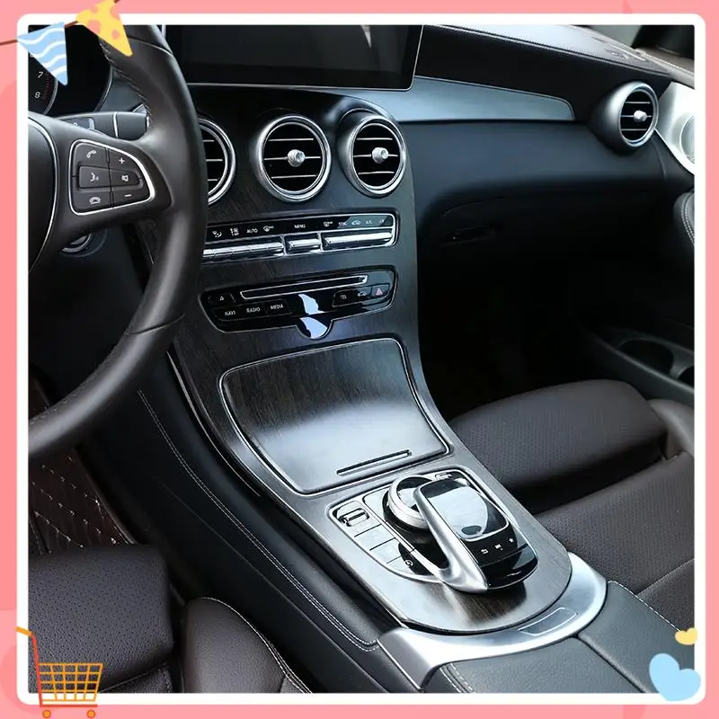 

Car ABS Center Console Panel Decoration Cover Trim For Mercedes Benz C Class W205 GLC X253