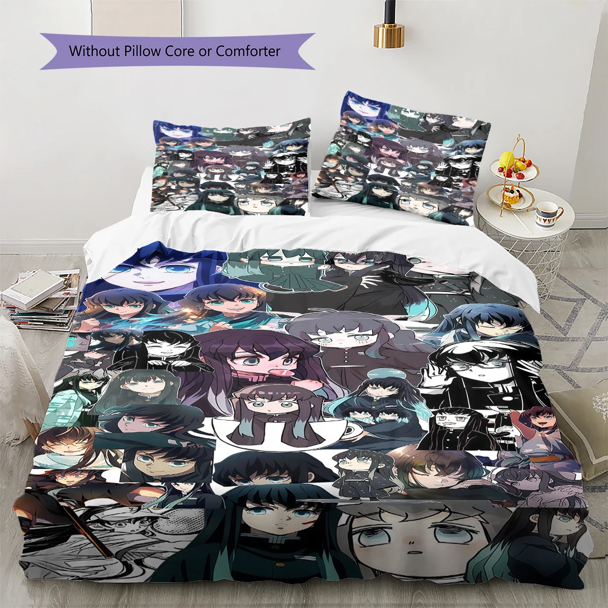 Demon Slayer Comfortable Softness Duvet Cover, Children Bedding Gift, Extra Large Multiple Sizes -HE28