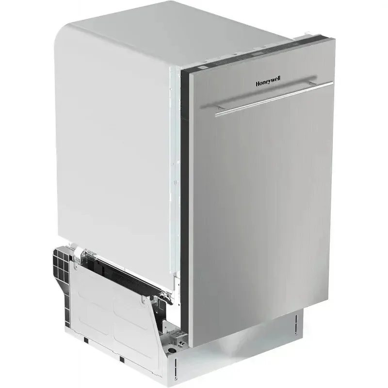 غسالة أطباق BELLHoneywell مقاس 18 بوصة مع 8 إعدادات للأماكن، و6 برامج غسيل، وحوض من الفولاذ المقاوم للصدأ، وUL/Energy Star-Stainless Steel، علي