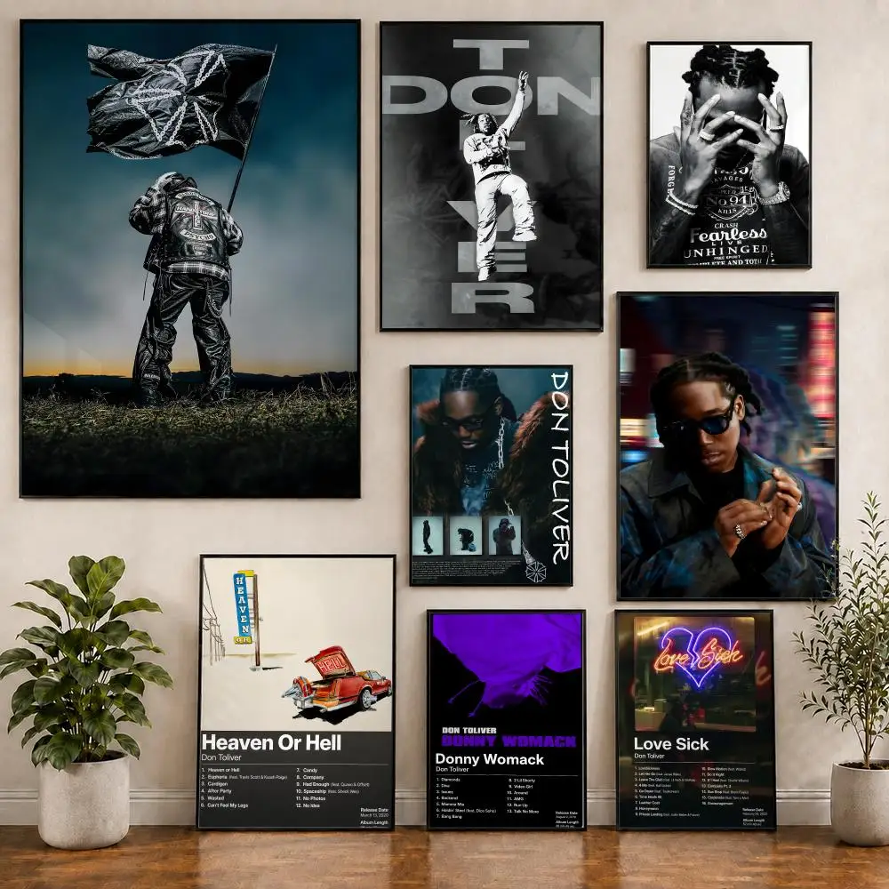 Rapper Don Toliver Hip Hop Poster Pvc HD Peel and Stick Modern poster Home Office Living Room Dining Room Wall Decor