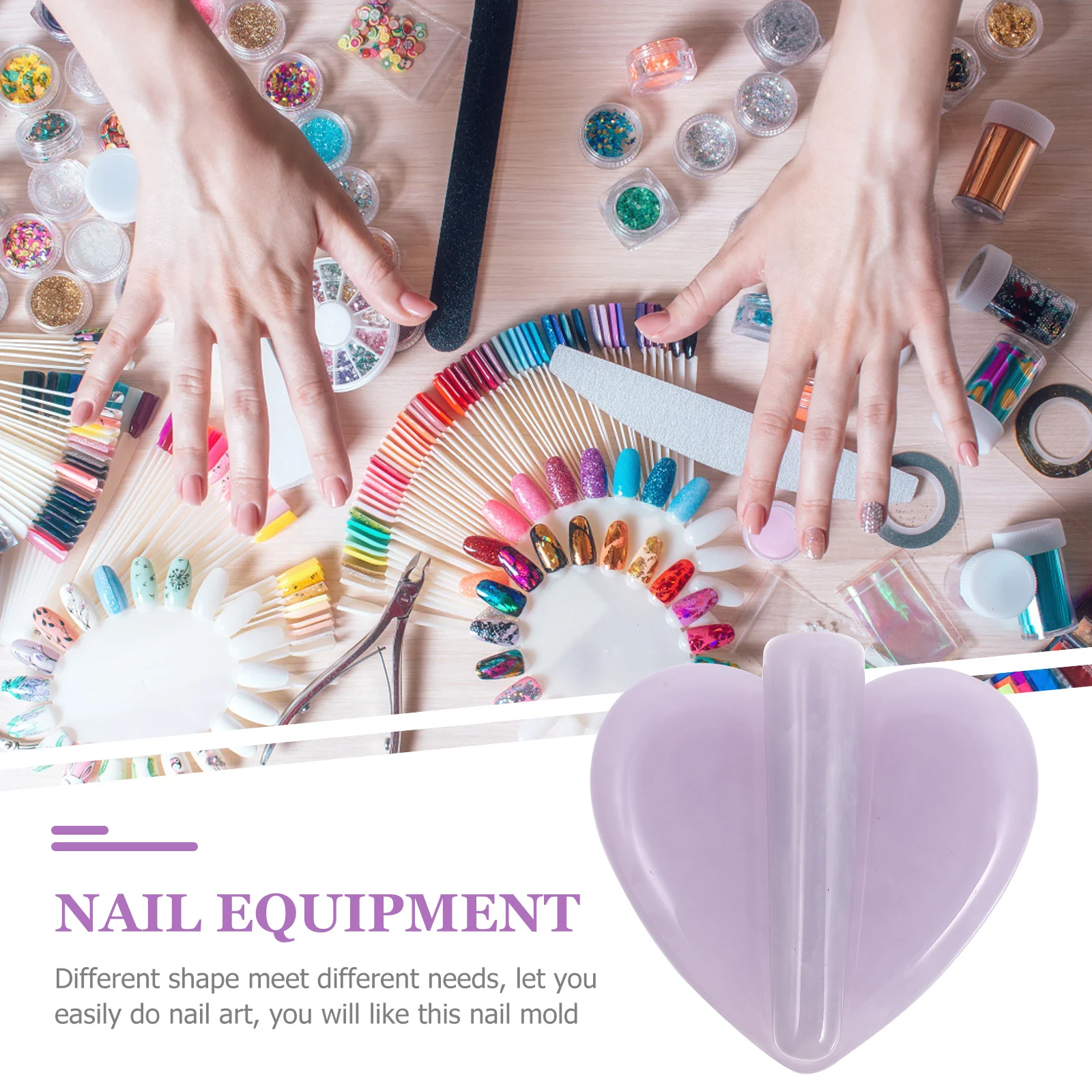 

1Pcs Reusable Nail Embossed Mold for DIY Nail Art Design with Adjustable Frame Bending Tool Manicure Supplies Frame Bending Mold