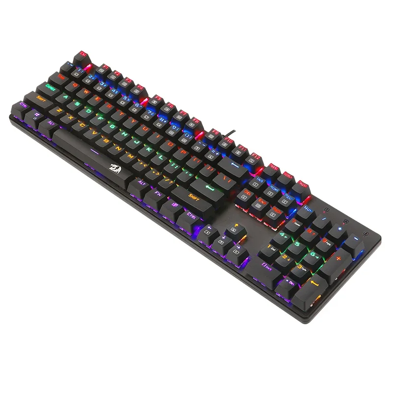 Waterproof  usb wired rainbow backlit 104 keys gaming mechanical keyboard